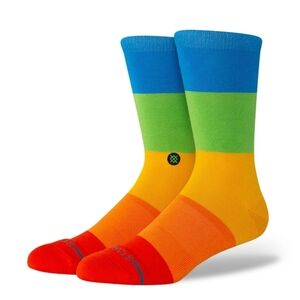Stance Snapshot Crew Socks Size Medium Men's Women's Colorful Polaroid Long Sock